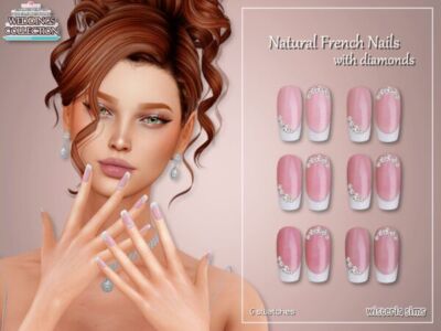 Elegant Diamond French Nails Sims 4 CC