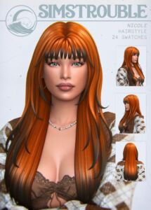 Nicole Hairstyle By Simstrouble Sims 4 CC
