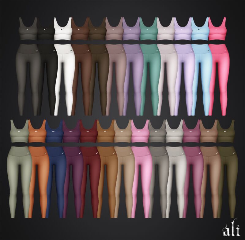 Nike Set for Active Lifestyle 2 sims 4 cc nike set jan2025 by ali 3
