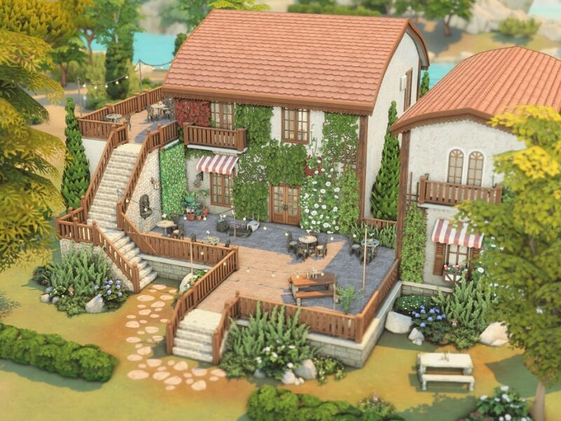 Not So Romantic Restaurant - Community Lot 6 sims 4 cc not so romantic restaurant community lot 2