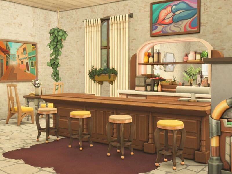 Not So Romantic Restaurant - Community Lot 3 sims 4 cc not so romantic restaurant community lot 6