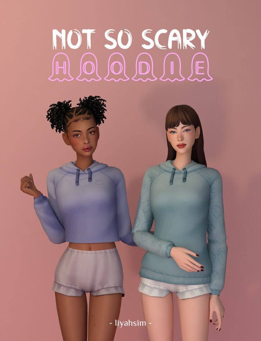 Not So Scary Hoodie - V1 + V2 Gift 1 Not So Scary Hoodie – V1 + V2 Gift Sims 4 CC