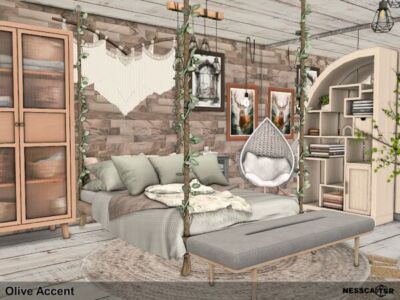 Olive Accent Decor Sims 4 CC