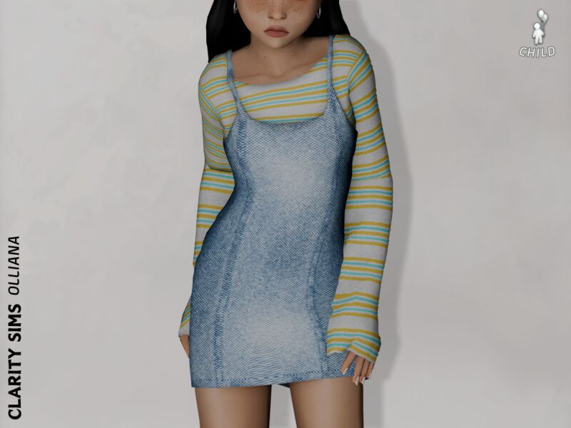 sims 4 cc olliana jeans outfit child 3