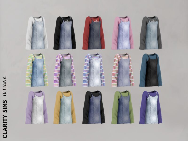 sims 4 cc olliana jeans outfit child 5