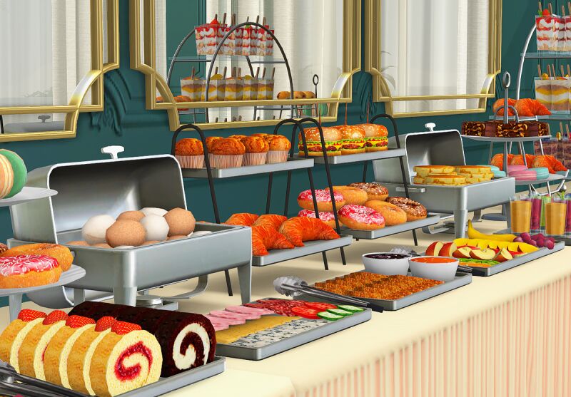 Open Buffet Table by Somik-Severinka 3 sims 4 cc open buffet table by somik severinka 3 1