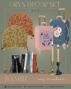Oryn Decor Set Part 2: A Touch of Elegance by Bambisims Sims 4 CC