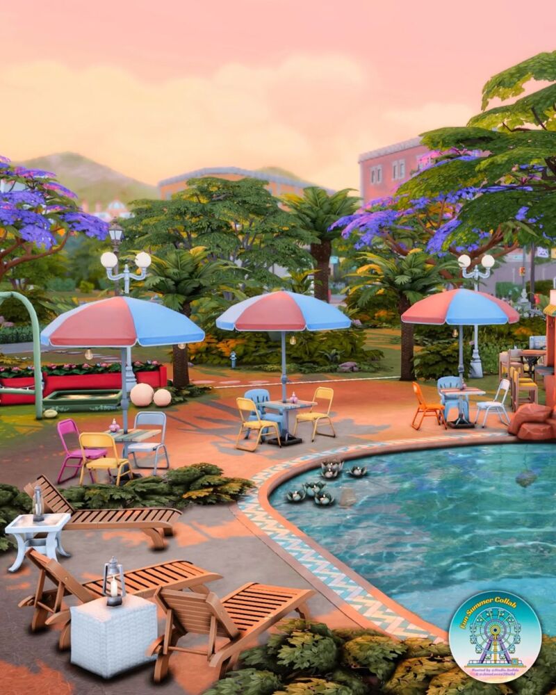 sims 4 cc outdoor cinema park by create4sims 4