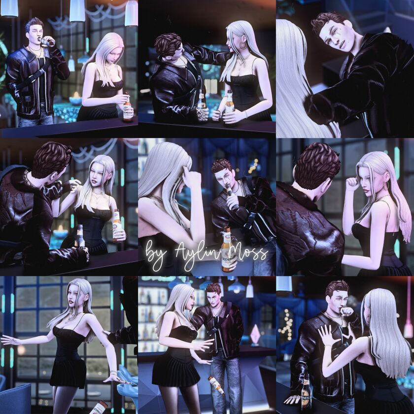 Pack of Poses: Argument at a Party 2 sims 4 cc pack of poses argument at a party 2