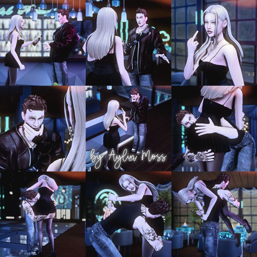 Pack of Poses: Argument at a Party 3 sims 4 cc pack of poses argument at a party 3
