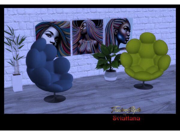 Beautiful Paintings and Stylish Chairs 1 Beautiful Paintings and Stylish Chairs Sims 4 CC