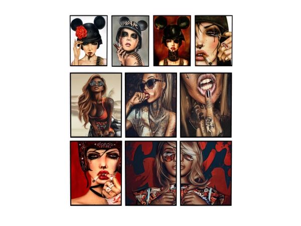 Beautiful Paintings and Stylish Chairs 38 sims 4 cc paintings сhair 22