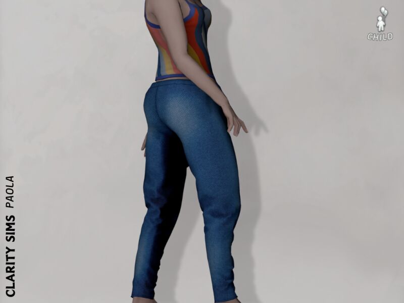 Paola - Jeans Pants for Kids 4 sims 4 cc paola jeans pants child 2