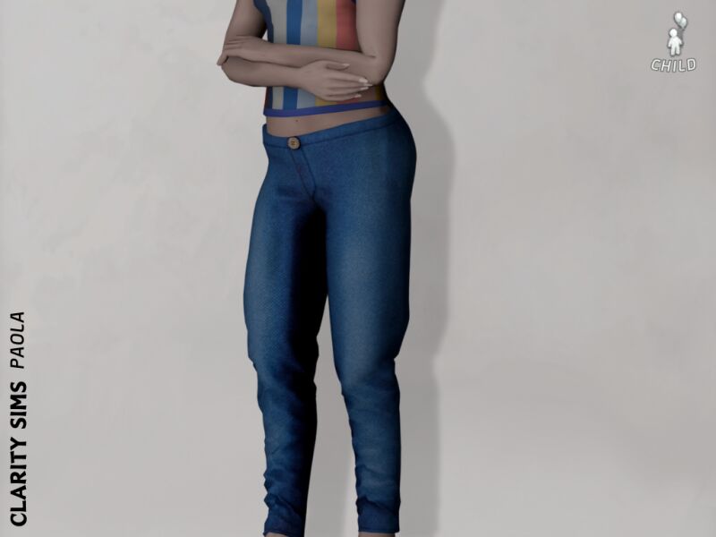 Paola - Jeans Pants for Kids 2 sims 4 cc paola jeans pants child 3