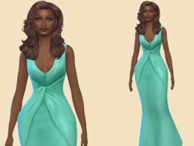 Elegant Pastel Evening Dress by Ecstatic_Payne79 Sims 4 CC