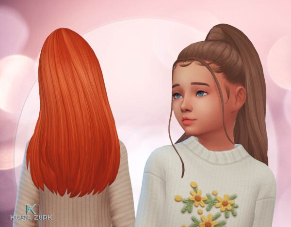 Penny Ponytail For Girls 1 Penny Ponytail For Girls Sims 4 CC