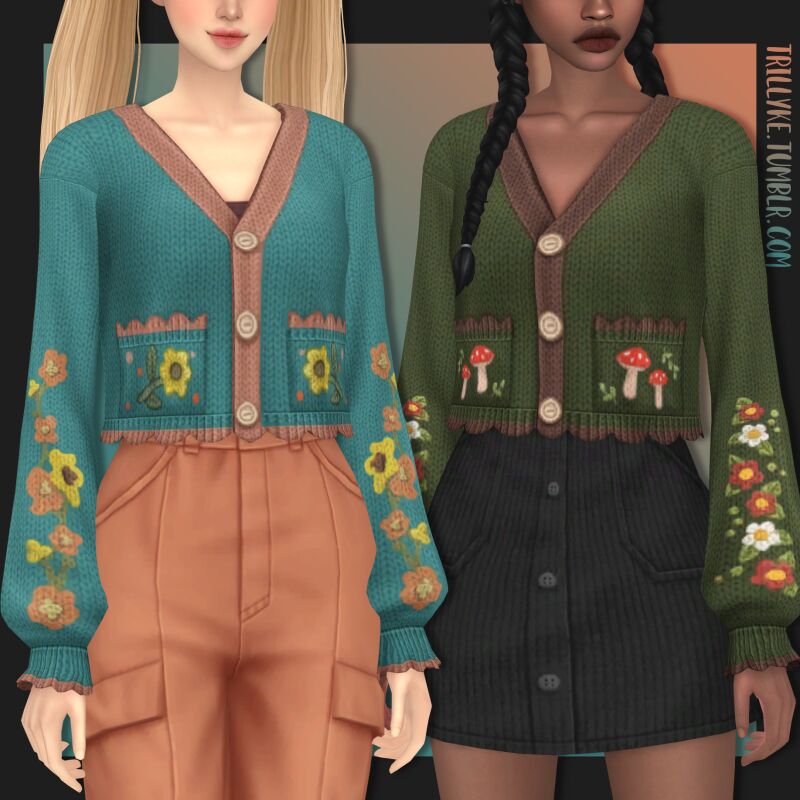 Pinata Cardigan By Trillyke 3 sims 4 cc pinata cardigan by trillyke 4