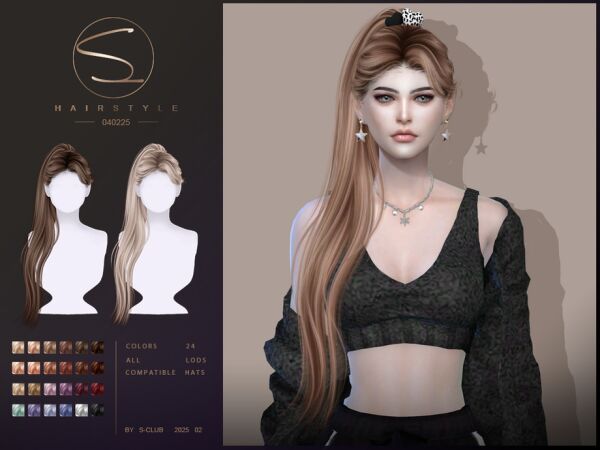 Stylish Ponytail Hairstyle 040225 Sims 4 CC