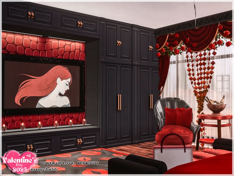 sims 4 cc power of love bedroom 5