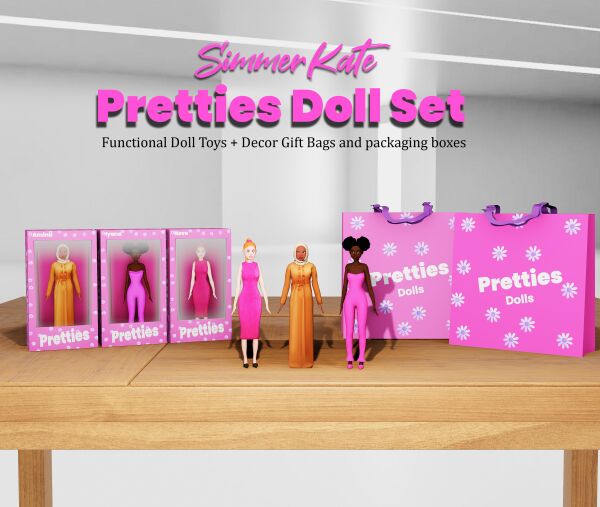 Pretties Doll Set for Sims 4 1 Pretties Doll Set for Sims 4 Sims 4 CC
