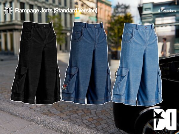 Rampage Jorts - Standard Version 1 Rampage Jorts – Standard Version Sims 4 CC