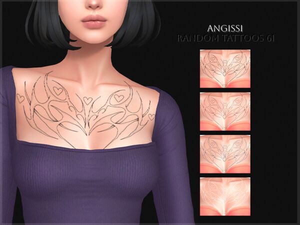 Random Tattoos 61 by Angissi Sims 4 CC