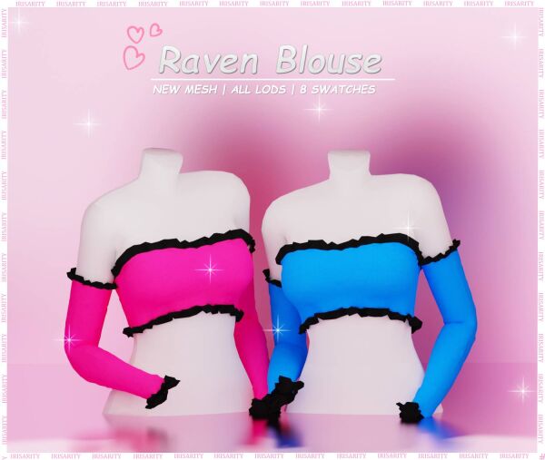 Raven Blouse By Irisarity 1 Raven Blouse By Irisarity Sims 4 CC