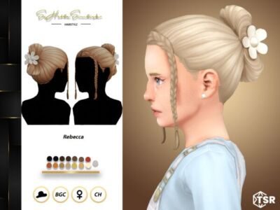 Rebecca Hairstyle for Kids Sims 4 CC