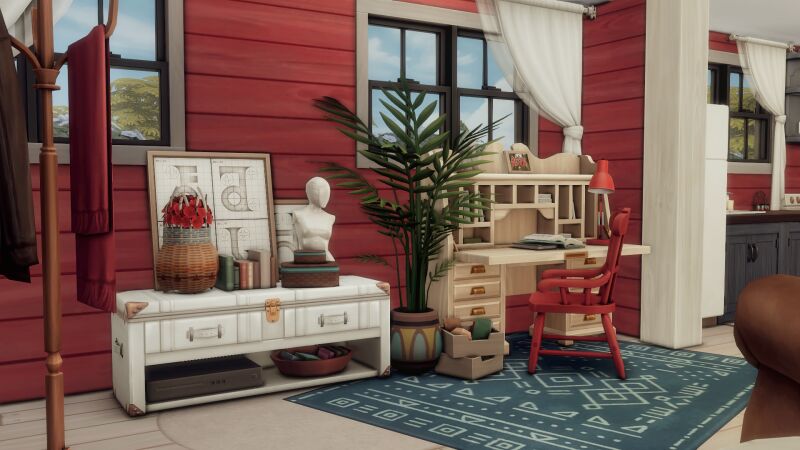Red Bard Horse Ranch: A Beautiful Residential Farm 6 sims 4 cc red bard horse ranch by bojanasimsyt 2
