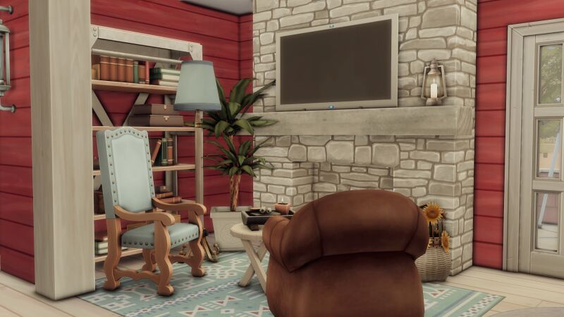 Red Bard Horse Ranch: A Beautiful Residential Farm 4 sims 4 cc red bard horse ranch by bojanasimsyt 3