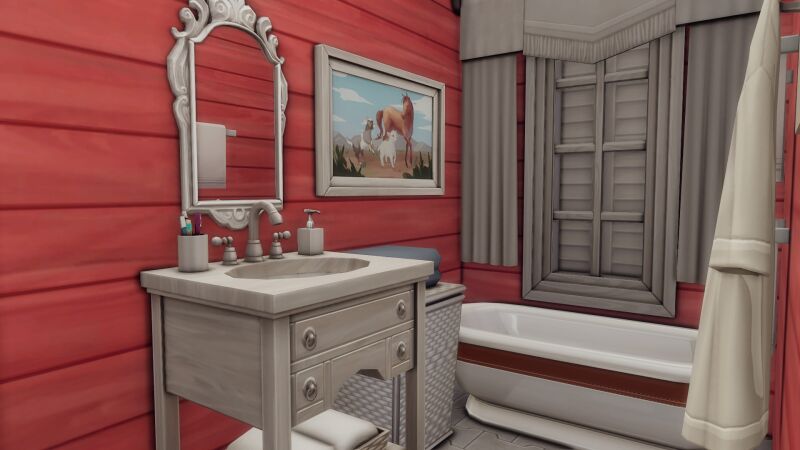 Red Bard Horse Ranch: A Beautiful Residential Farm 3 sims 4 cc red bard horse ranch by bojanasimsyt 6