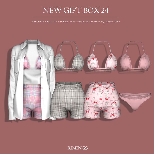 Exciting New Gift Box 24 from Rimings! Sims 4 CC