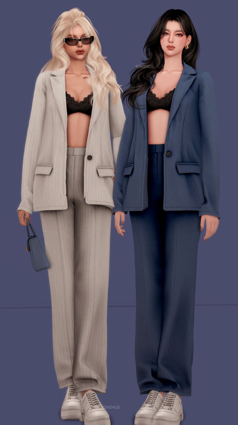 Chic Twopiece Suit & Mini Shopper Bag 3 sims 4 cc rimings stylish twopiece suit mini shopper bag 4