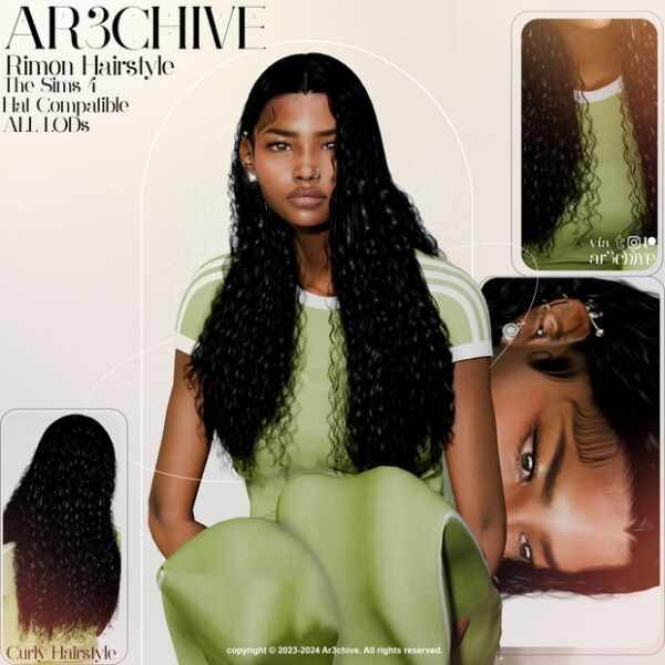Rimon Hair By Ar3Chive 1 Rimon Hair By Ar3Chive Sims 4 CC