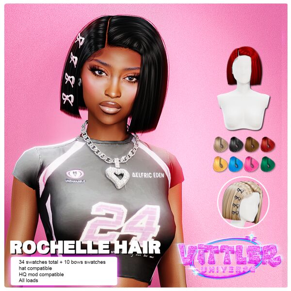Rochelle Short Hair By Vittleruniverse 1 Rochelle Short Hair By Vittleruniverse Sims 4 CC