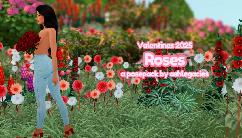 Roses Posepack 1 Roses Posepack Sims 4 CC