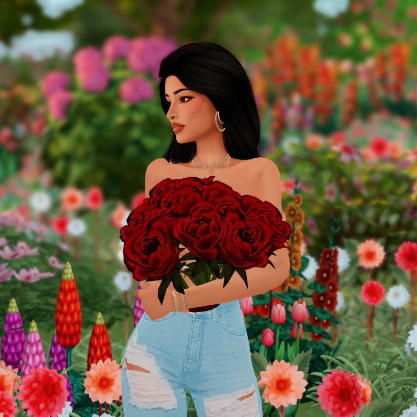 Roses Posepack 8 sims 4 cc roses posepack 3