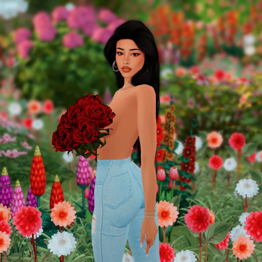 Roses Posepack 5 sims 4 cc roses posepack 7