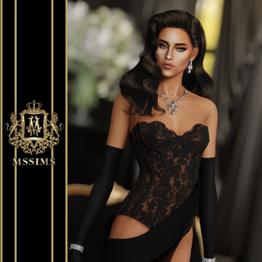 Rosie Lace Dress 2 sims 4 cc rosie lace dress 5