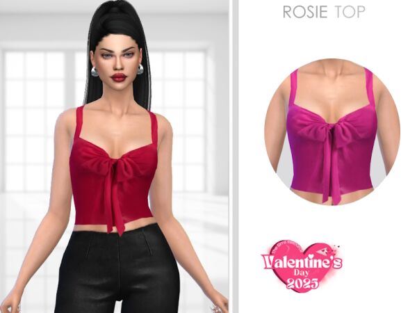 Rosie Top - Valentine's Day by Puresim 1 Rosie Top – Valentine’s Day by Puresim Sims 4 CC