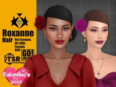 Roxanne Hair by GoAmazons Sims 4 CC