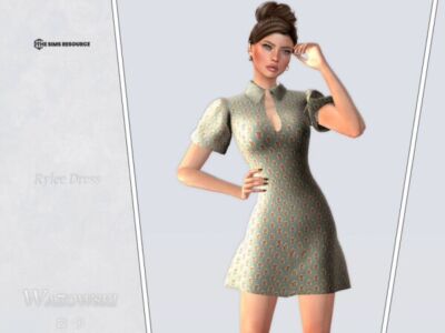 Rylee Dress by Wazowski – Stylish and Chic Sims 4 CC