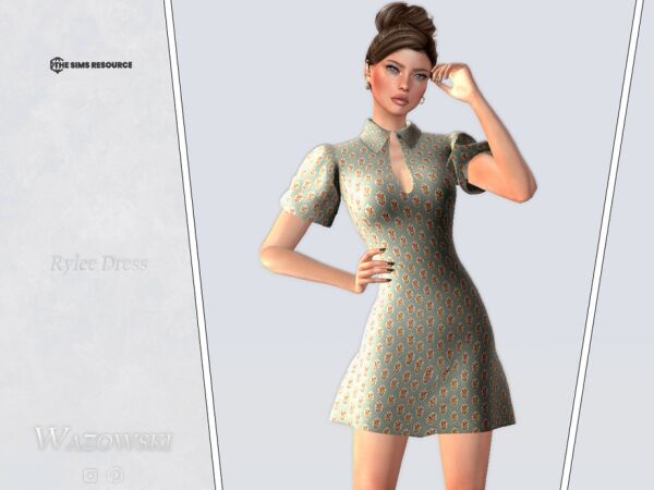Rylee Dress by Wazowski - Stylish and Chic 1 Rylee Dress by Wazowski – Stylish and Chic Sims 4 CC