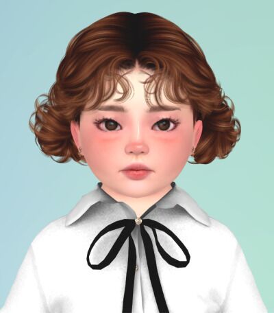 Cute Double Bun Hair Conversion for Kids 2 sims 4 cc s clubcozy studiesdouble bun 020824 hair conversion for toddler and child by yourjinworld 2
