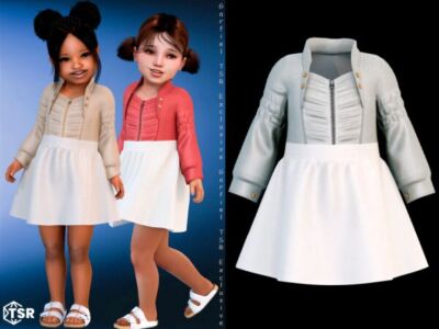 Sabella – Dress With Zip-Up TOP Sims 4 CC