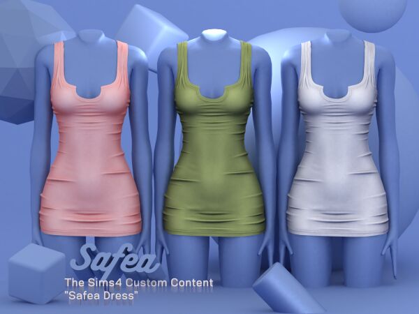 Stylish Safea-Safea Dress Sims 4 CC
