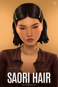 Saori Hair By Twistedcat Sims 4 CC