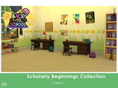 Scholarly Beginnings Collection by Riptidecc Sims 4 CC