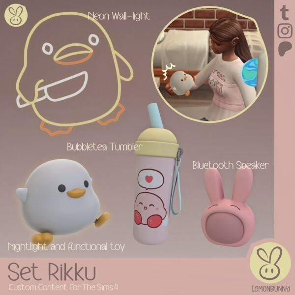 Rikku Set - TS4 CC Pack 1 Rikku Set – TS4 CC Pack Sims 4 CC