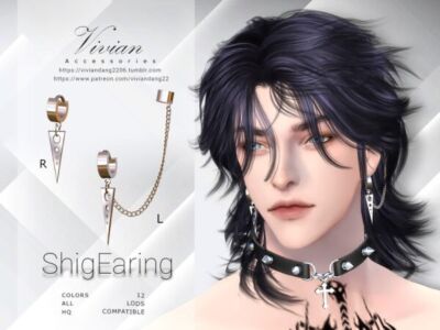 Shig – Earing by VivianDang Sims 4 CC